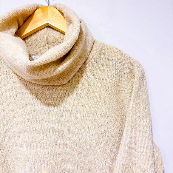 SAN FRANCISCO Vintage beige knit turtleneck sweater | Cozy pullover | Medium* - Picture 3 of 7